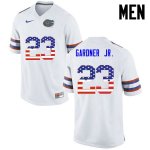 Men's Florida Gators #23 Chauncey Gardner Jr. NCAA Nike White USA Flag Fashion Authentic Stitched College Football Jersey FPY0462IQ